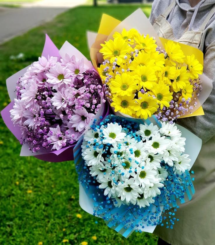Buquê de Margaridas Coloridas 🌼💐